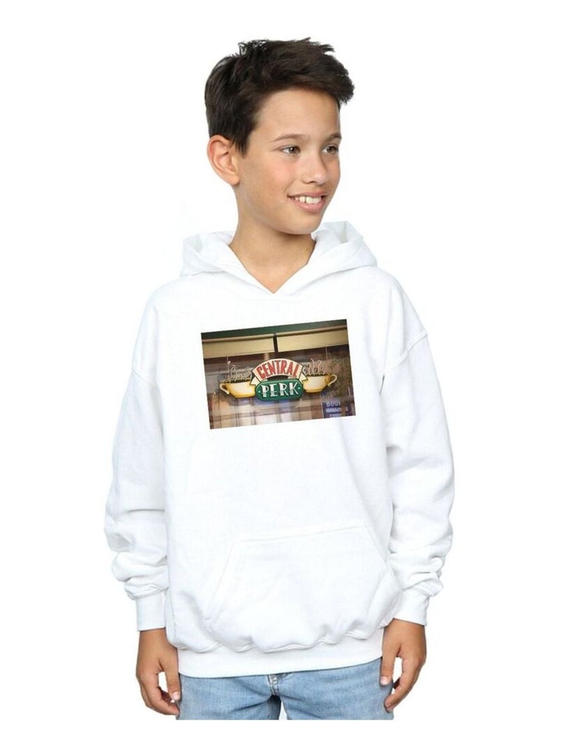 Friends - Sweat à capuche CENTRAL PERK Blanc - Kiabi