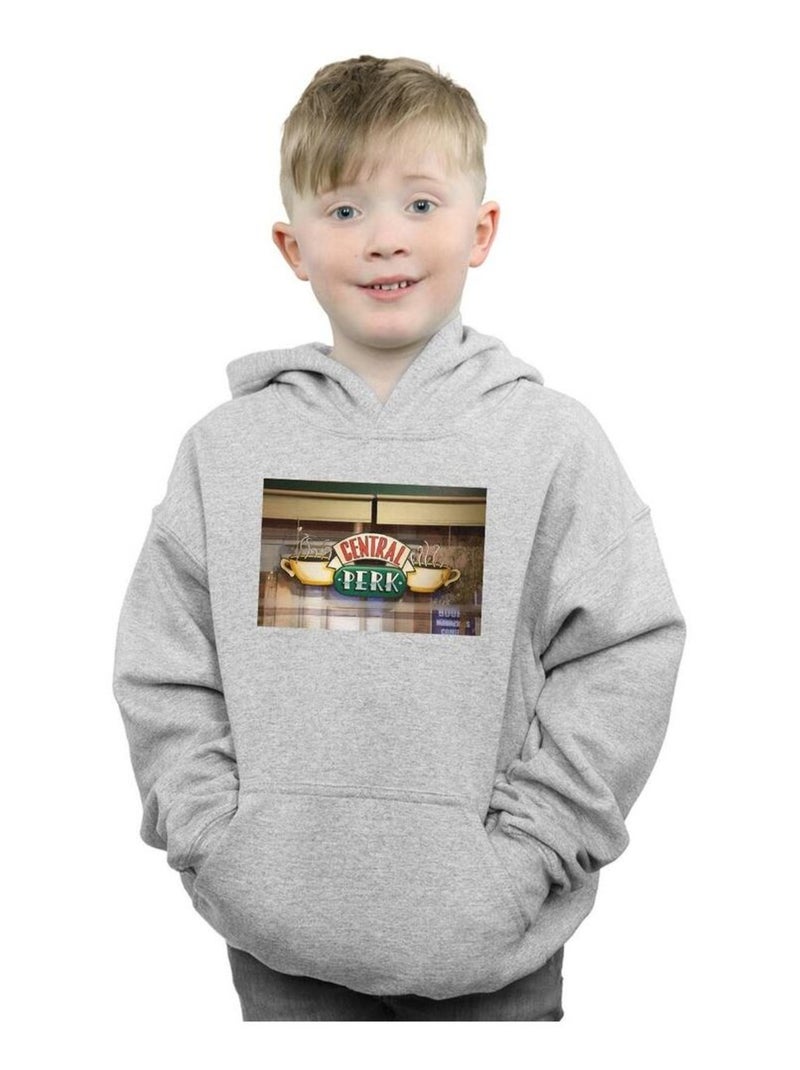 Friends - Sweat à capuche CENTRAL PERK Gris chiné - Kiabi