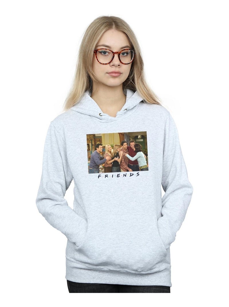 Friends - Sweat à capuche Gris chiné - Kiabi
