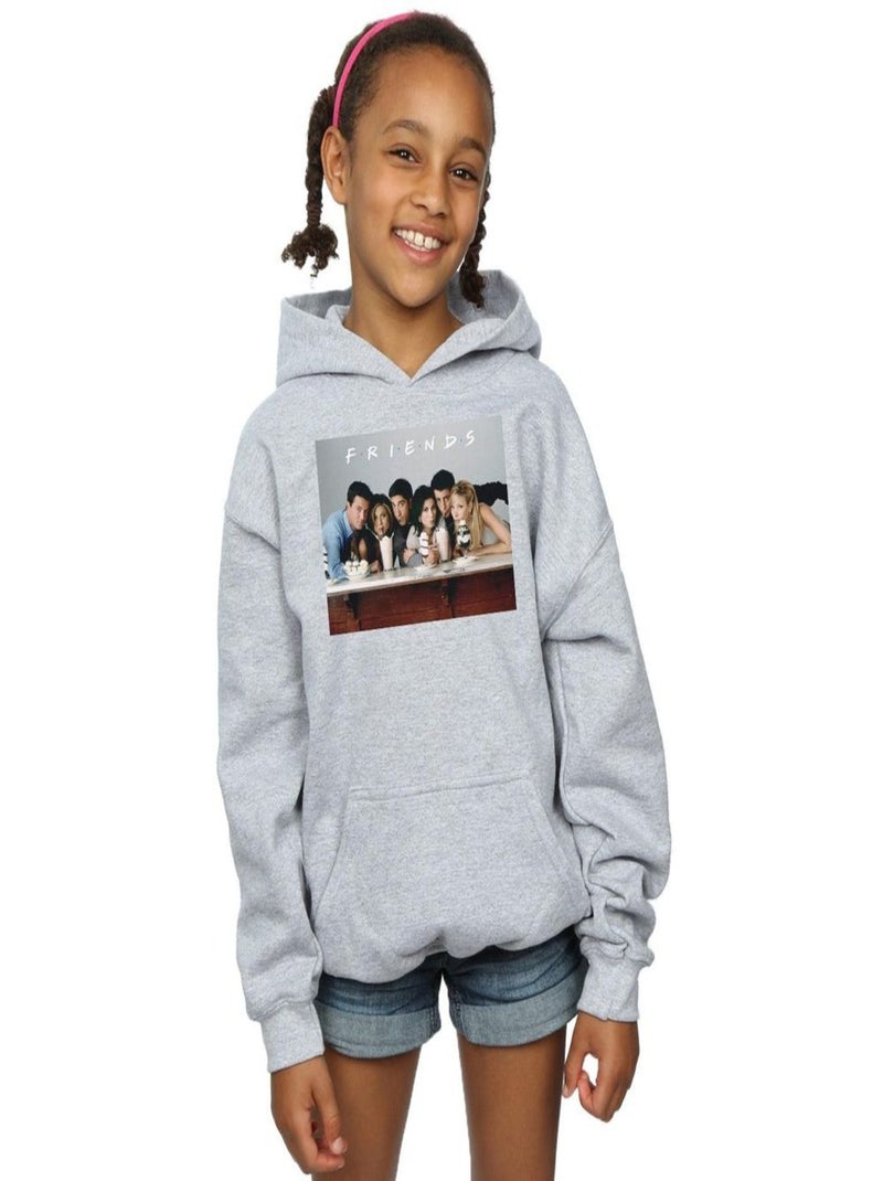 Friends - Sweat à capuche Gris chiné - Kiabi