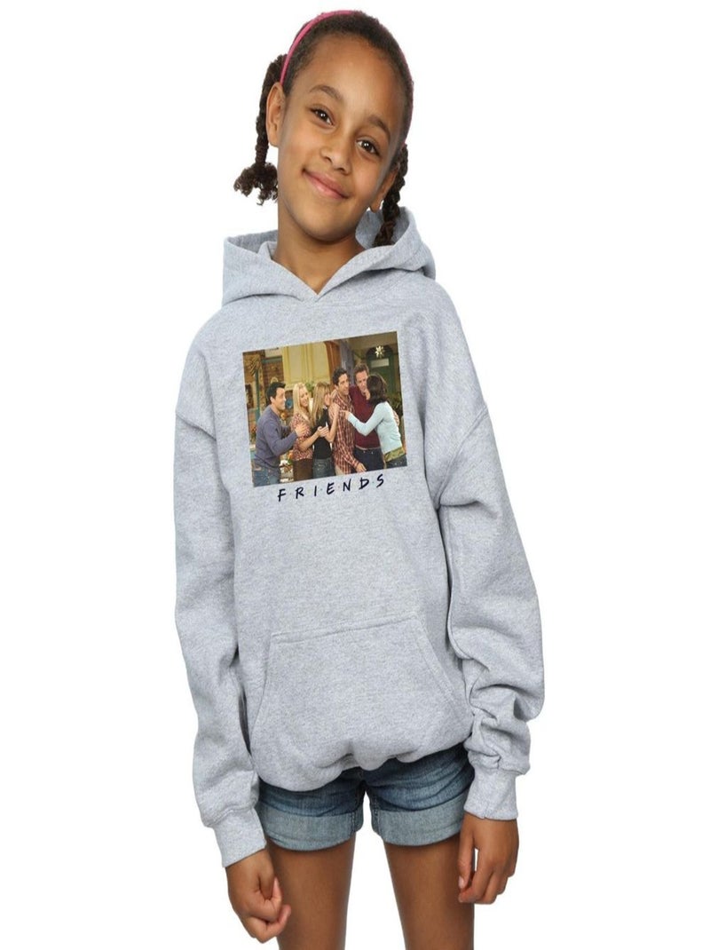 Friends - Sweat à capuche Gris chiné - Kiabi