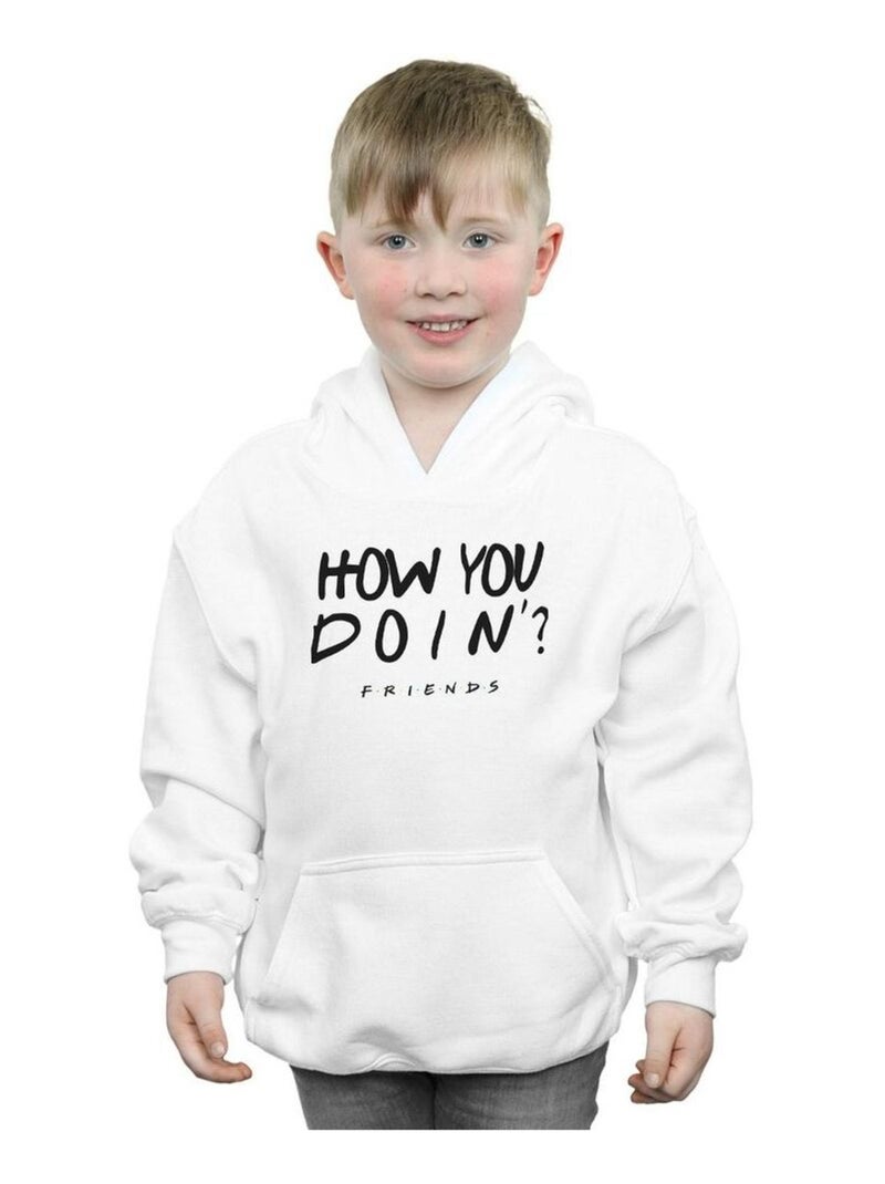 Friends - Sweat à capuche HOW YOU DOIN? Blanc - Kiabi