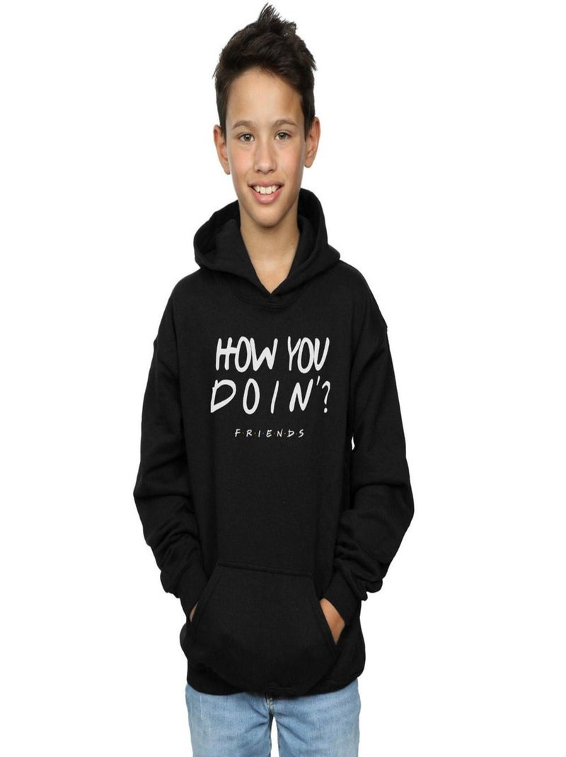 Friends - Sweat à capuche HOW YOU DOIN? Noir - Kiabi