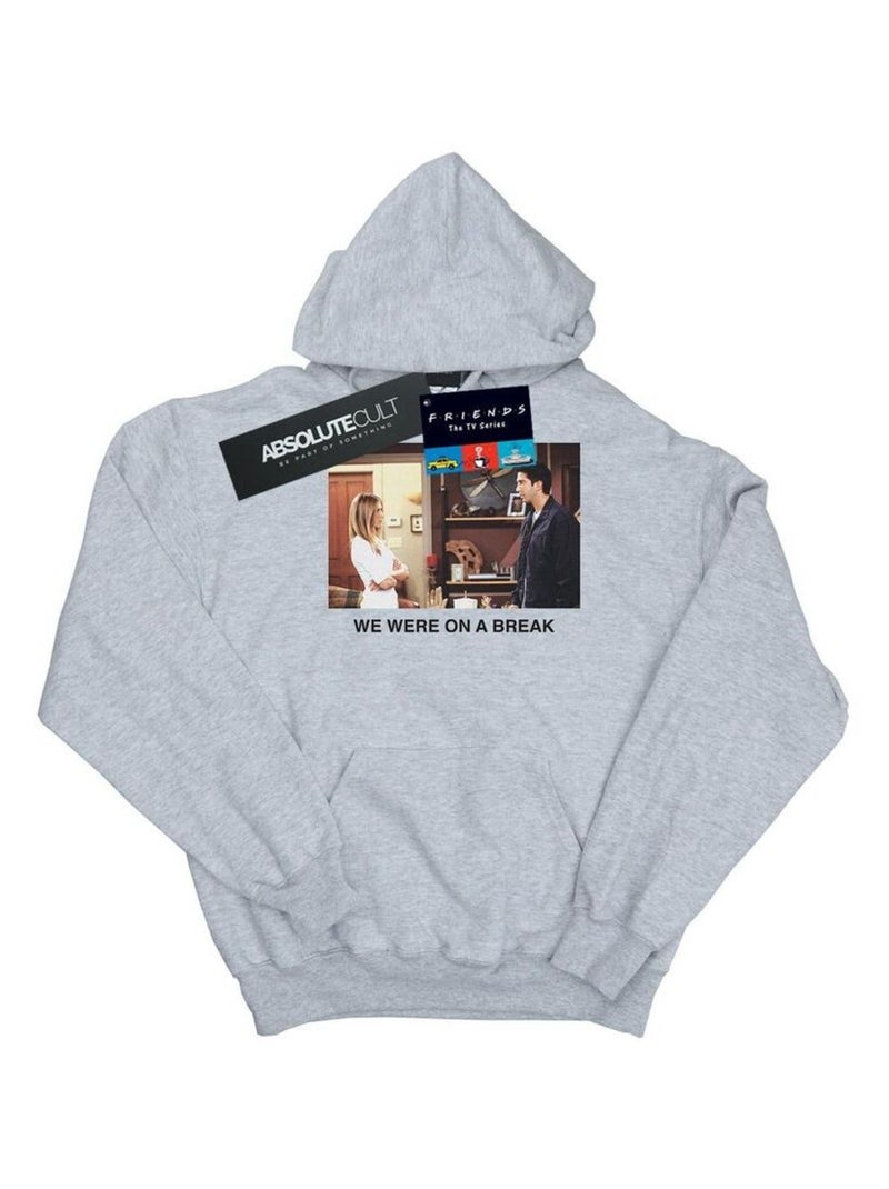 Friends - Sweat à capuche WE WERE ON A BREAK Gris chiné - Kiabi