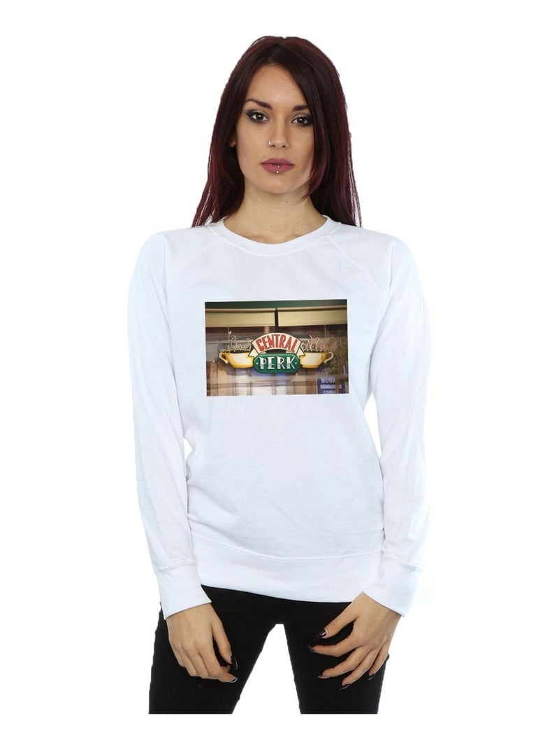 Friends - Sweat CENTRAL PERK Blanc - Kiabi