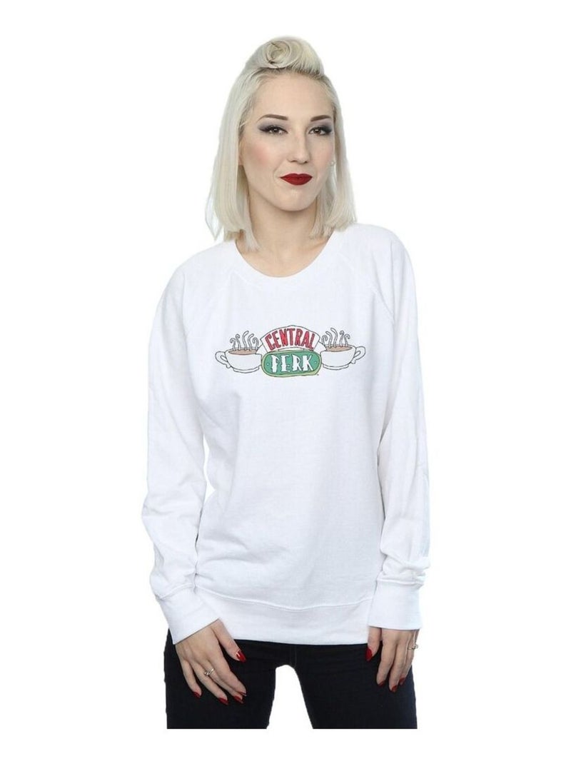 Friends - Sweat CENTRAL PERK Blanc - Kiabi