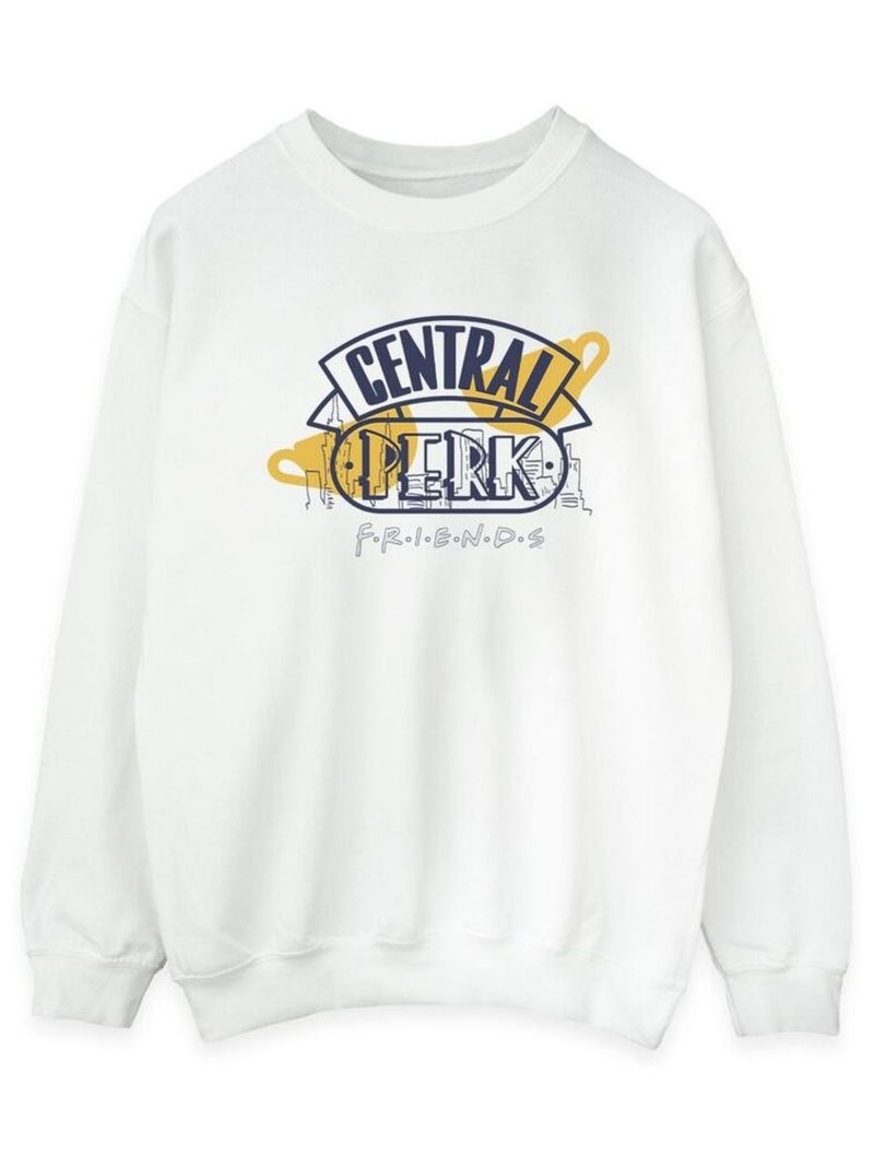 Friends - Sweat CENTRAL PERK Blanc - Kiabi