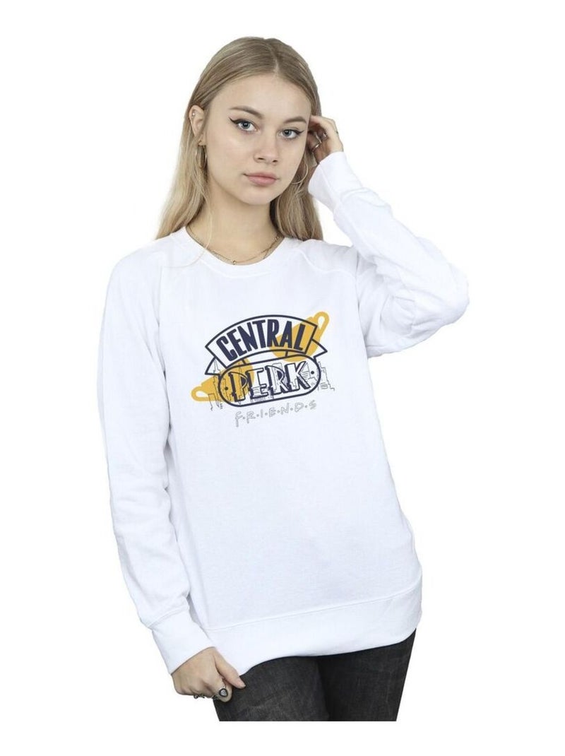 Friends - Sweat CENTRAL PERK Blanc - Kiabi