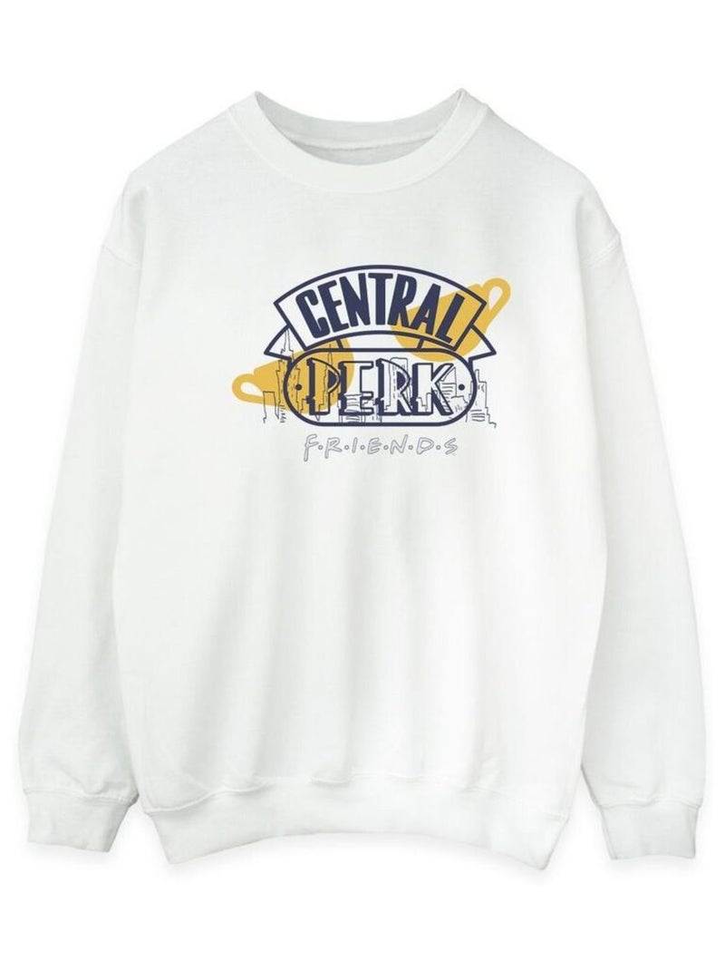 Friends - Sweat CENTRAL PERK Blanc - Kiabi
