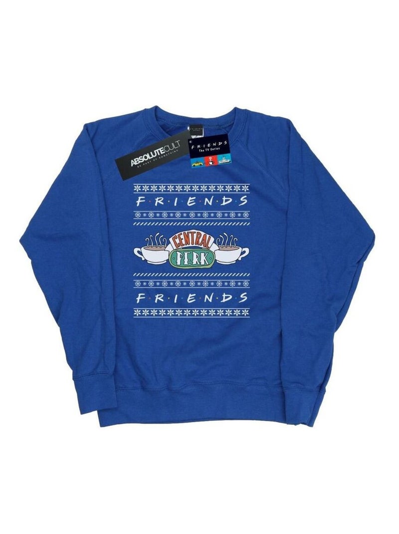Friends - Sweat CENTRAL PERK Bleu roi - Kiabi