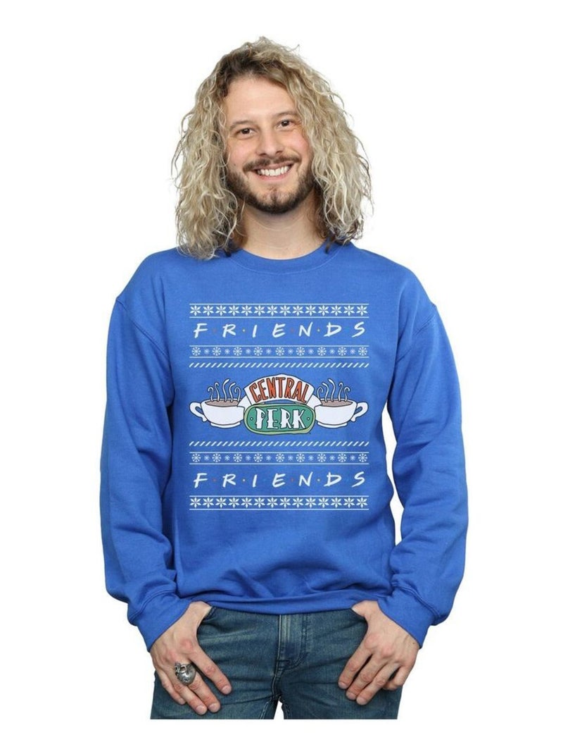 Friends - Sweat CENTRAL PERK Bleu roi - Kiabi