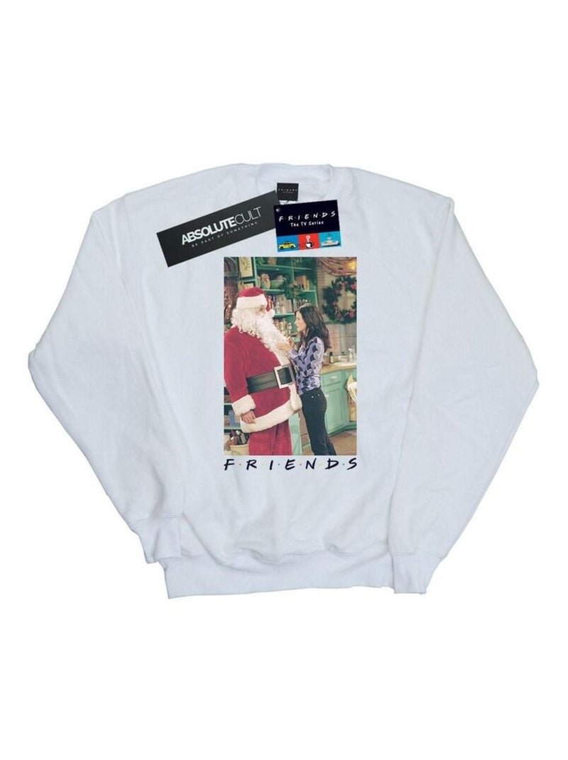 Friends - Sweat CHANDLER CLAUS Blanc - Kiabi