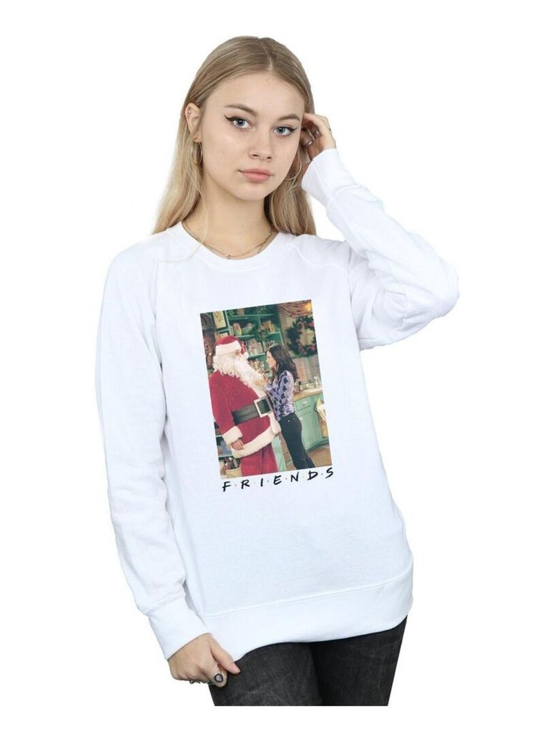 Friends - Sweat CHANDLER CLAUS Blanc - Kiabi