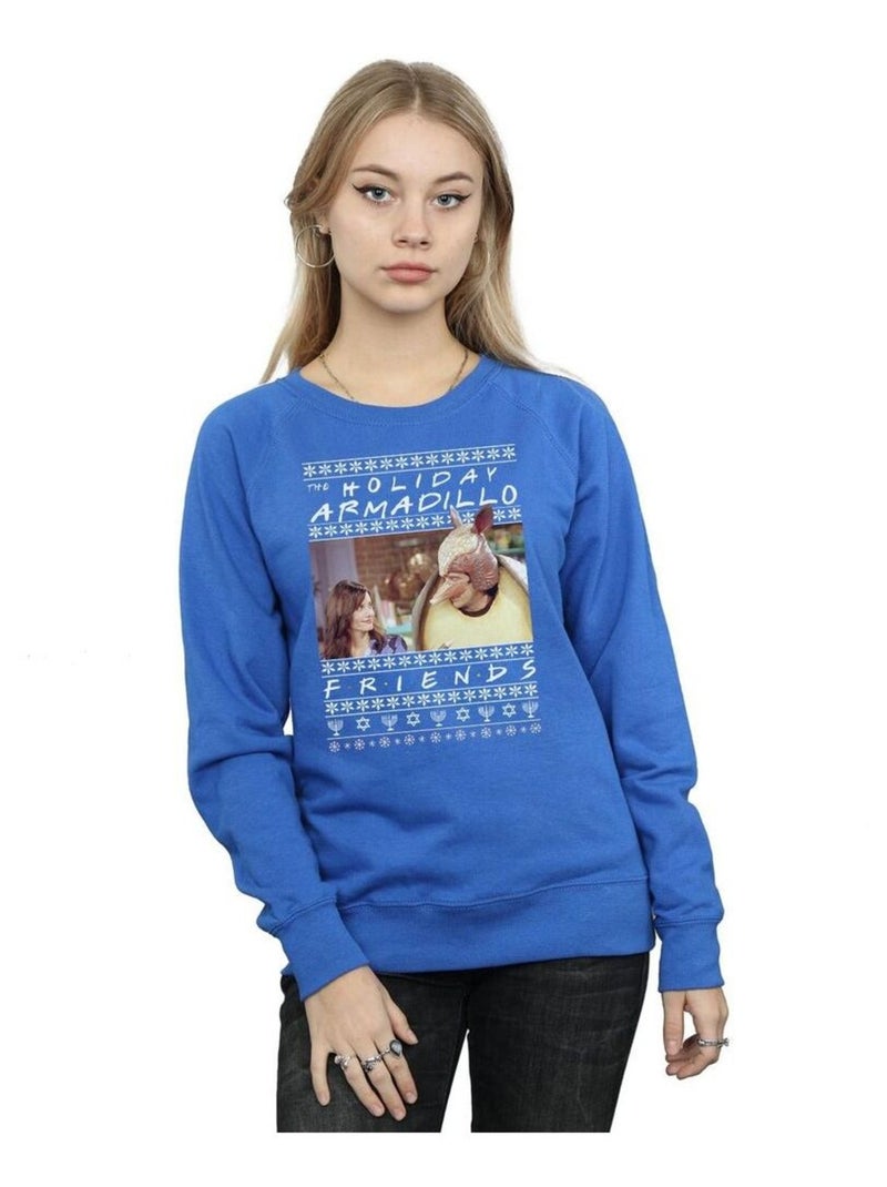 Friends - Sweat HOLIDAY ARMADILLO Bleu roi - Kiabi