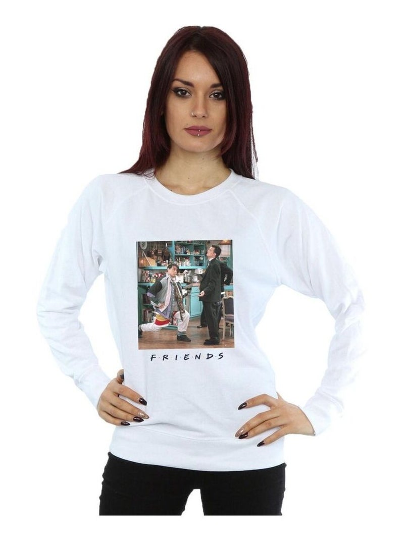 Friends - Sweat LUNGES Blanc - Kiabi