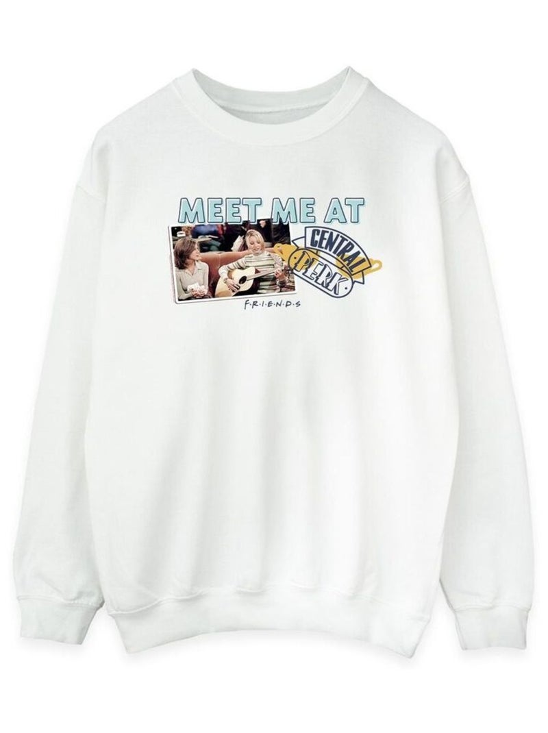Friends - Sweat MEET ME AT CENTRAL PERK Blanc - Kiabi
