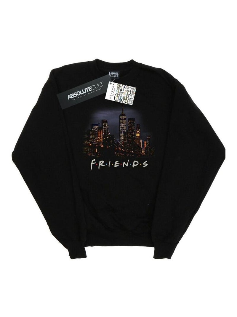 Friends - Sweat motif/style Ligne d'horizon nocturne Noir - Kiabi
