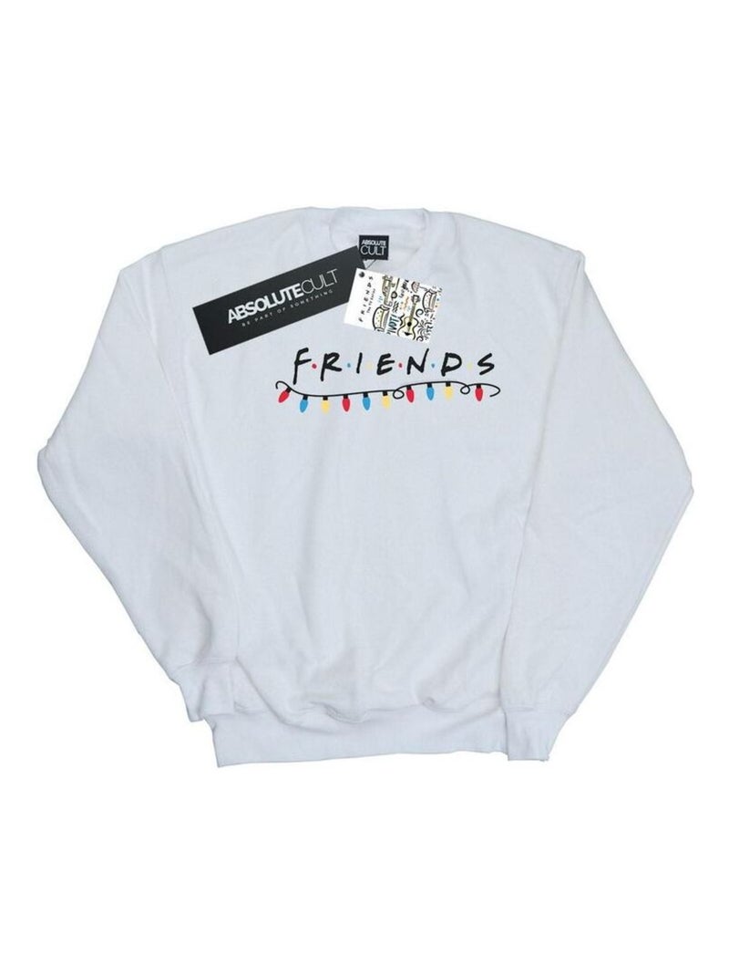 Friends - Sweat motif/style Lumières de Noël Blanc - Kiabi