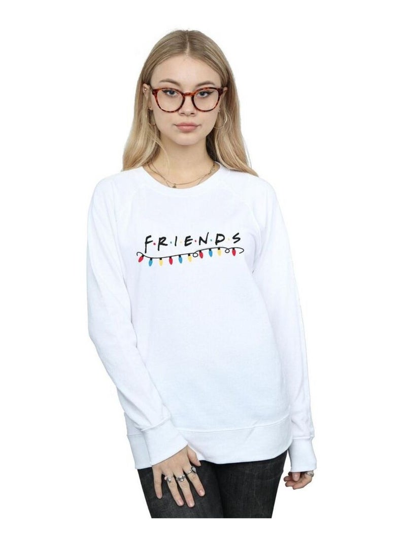 Friends - Sweat motif/style Lumières de Noël Blanc - Kiabi
