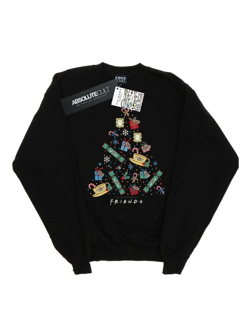 Friends - Sweat motif/style sapin de Noël Noir - Kiabi