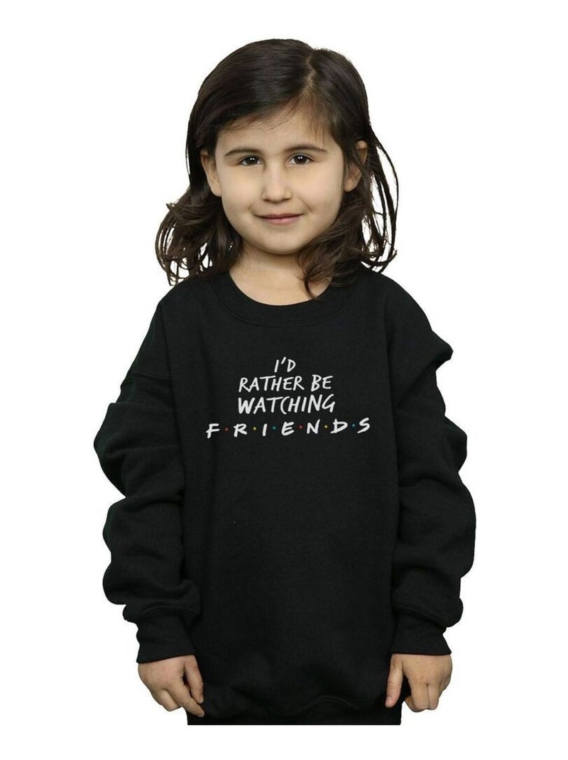 Friends - Sweat RATHER BE WATCHING Noir - Kiabi