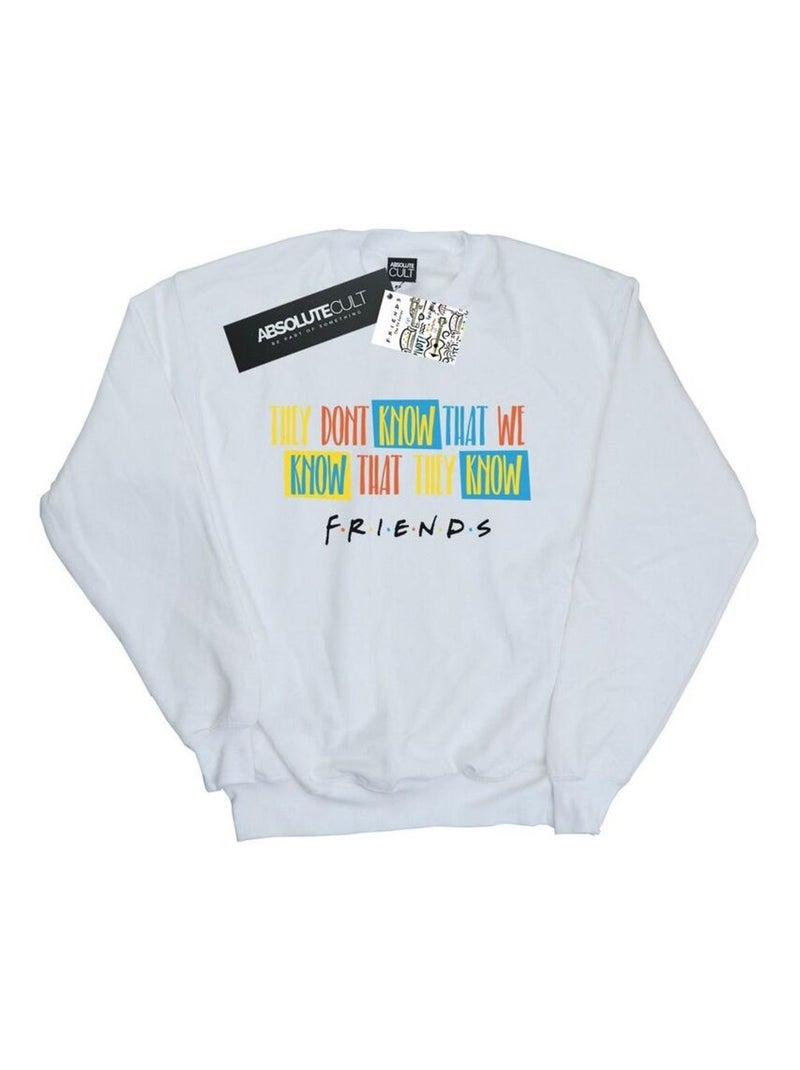 Friends - Sweat THEY DON'T KNOW SCRIPT Blanc - Kiabi