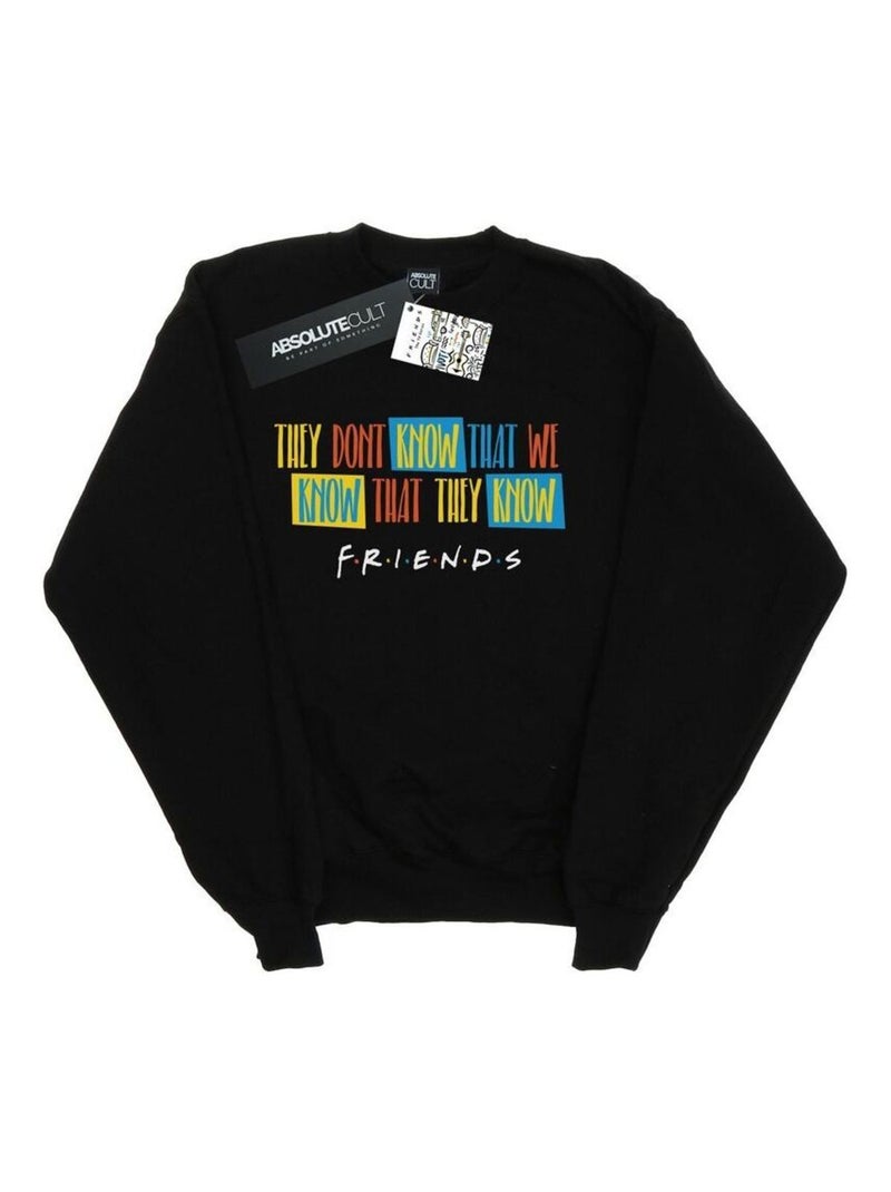 Friends - Sweat THEY DON'T KNOW SCRIPT Noir - Kiabi