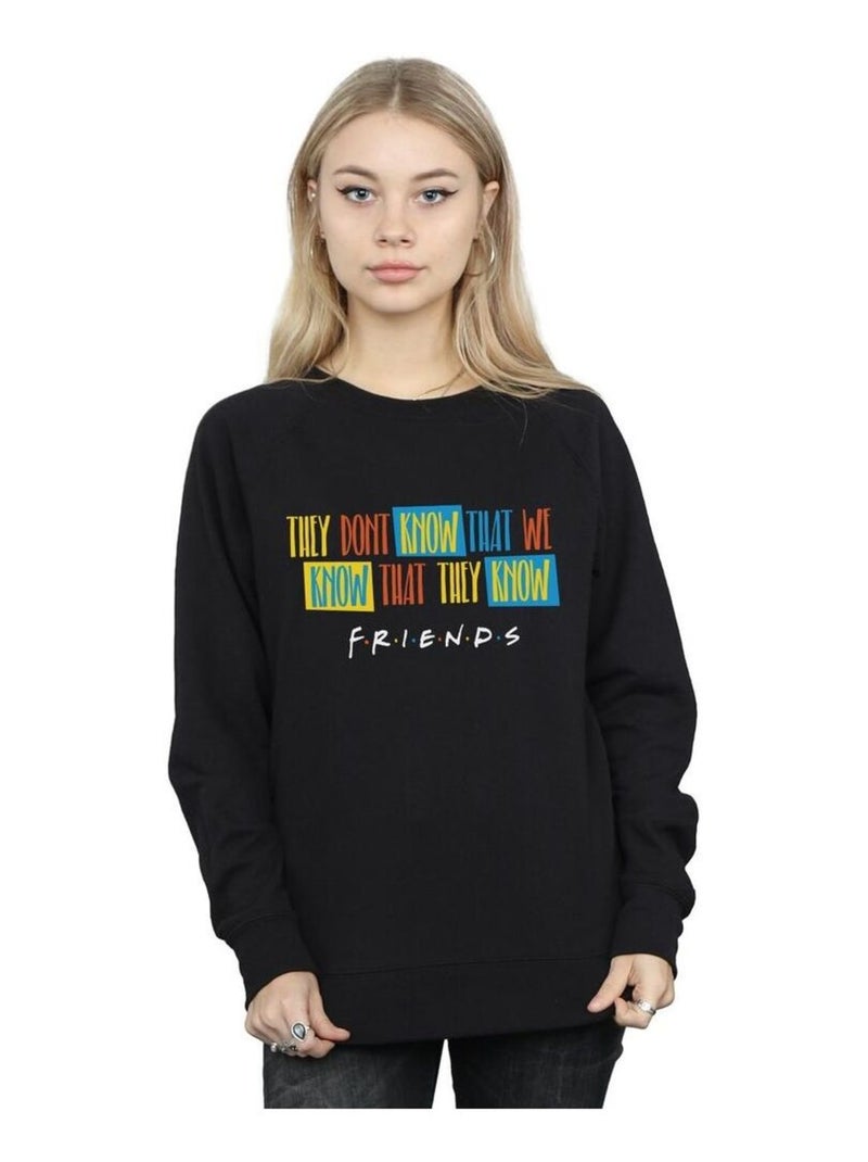Friends - Sweat THEY DON'T KNOW SCRIPT Noir - Kiabi