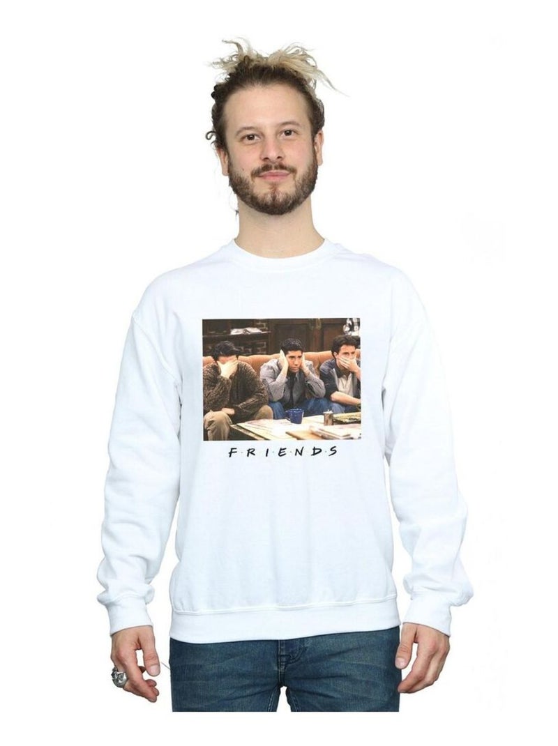 Friends - Sweat THREE WISE GUYS Blanc - Kiabi