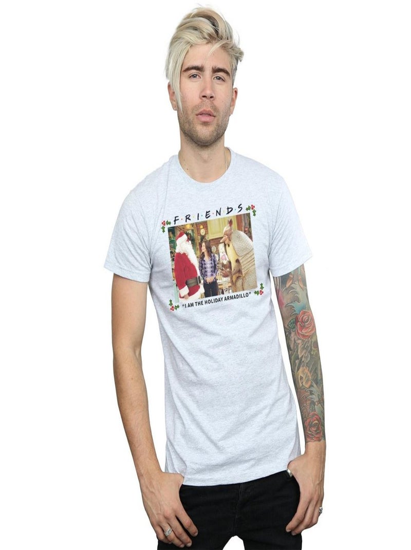 Friends - T-shirt AM THE HOLIDAY ARMADILLO Gris chiné - Kiabi