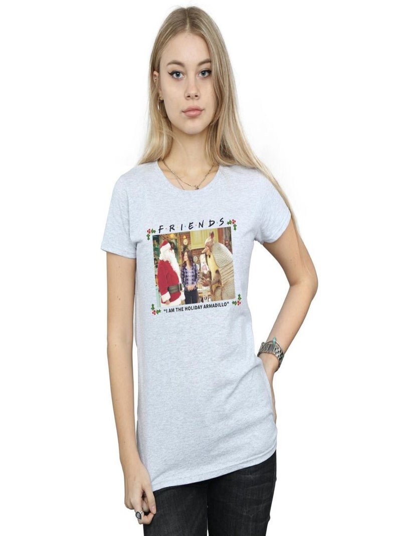 Friends - T-shirt AM THE HOLIDAY ARMADILLO Gris chiné - Kiabi