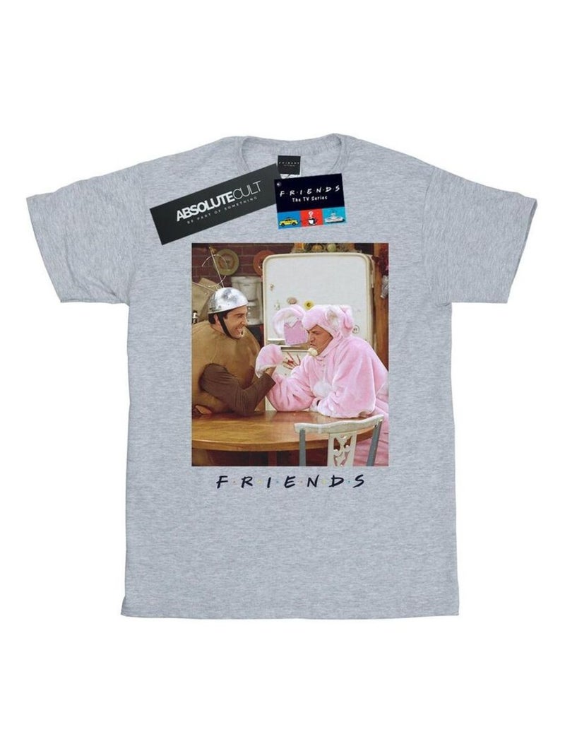 Friends - T-shirt ARM WRESTLING Gris chiné - Kiabi