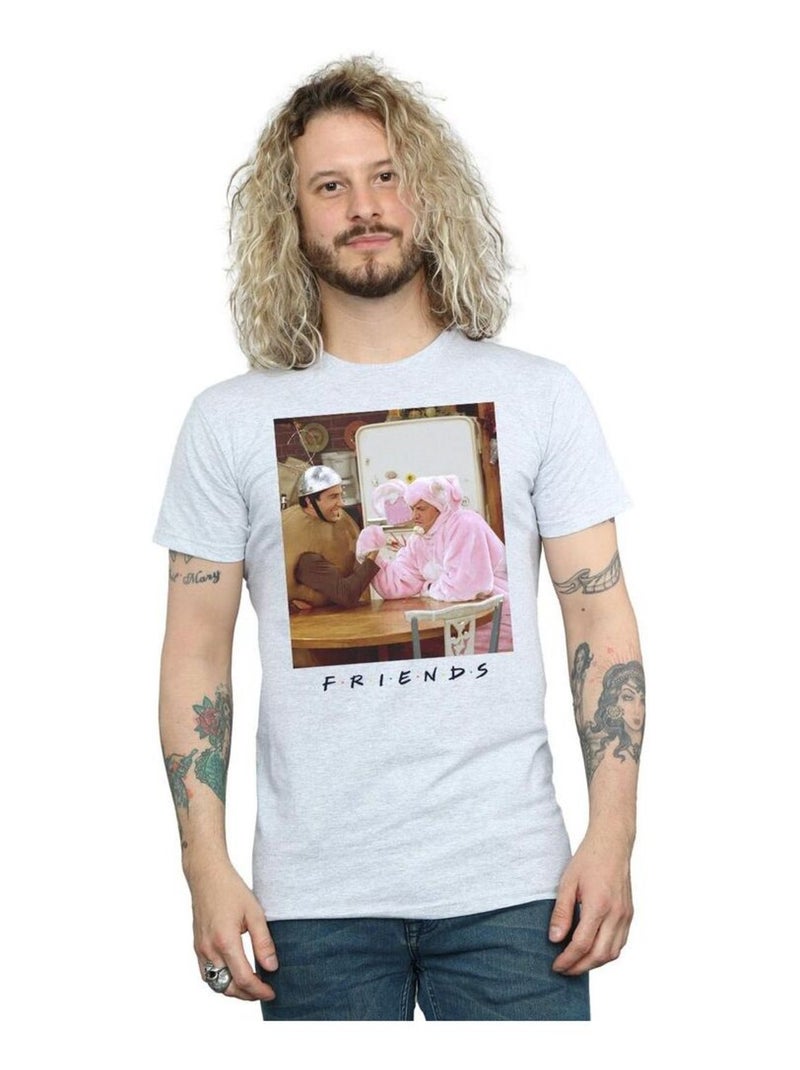 Friends - T-shirt ARM WRESTLING Gris chiné - Kiabi