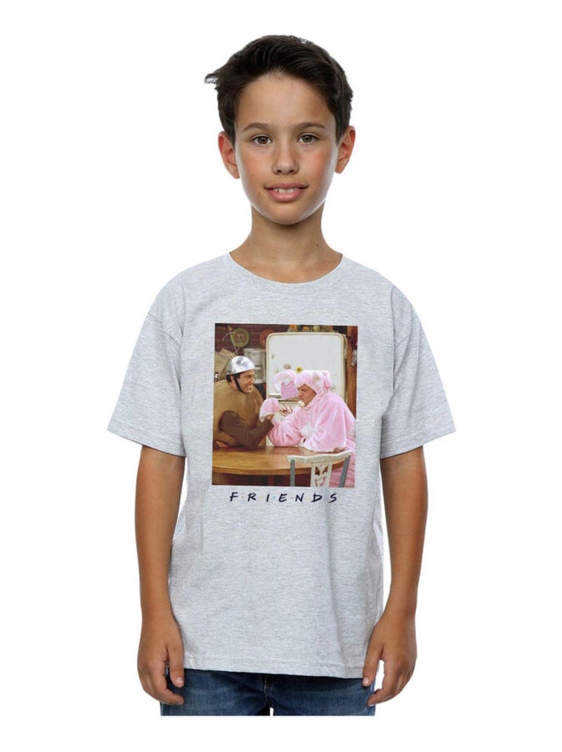 Friends - T-shirt ARM WRESTLING Gris chiné - Kiabi
