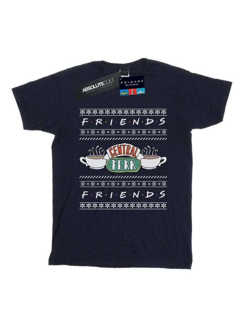 Friends - T-shirt CENTRAL PERK Bleu marine - Kiabi