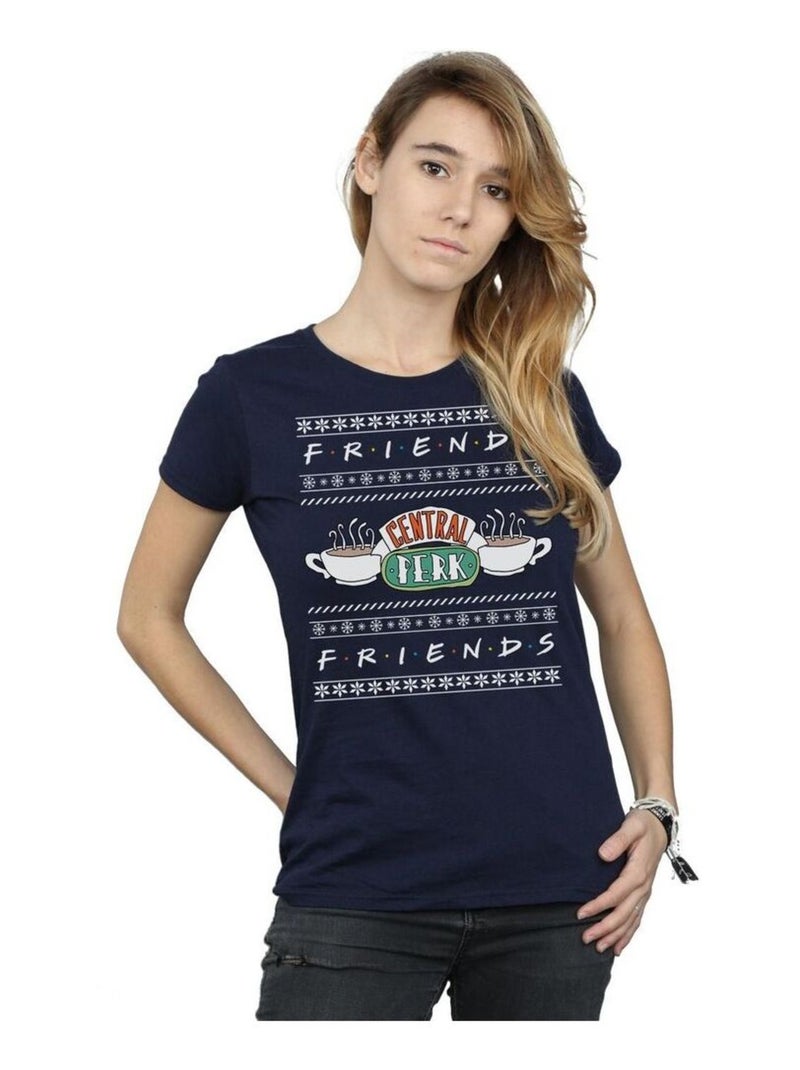 Friends - T-shirt CENTRAL PERK Bleu marine - Kiabi