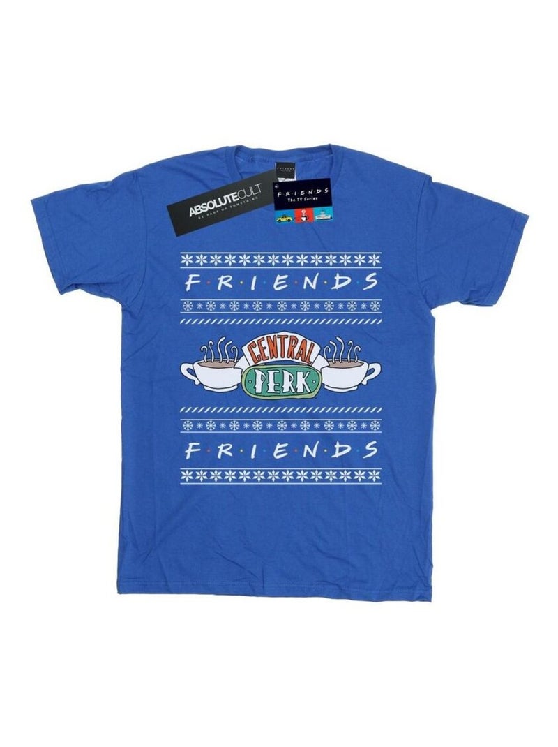Friends - T-shirt CENTRAL PERK Bleu roi - Kiabi