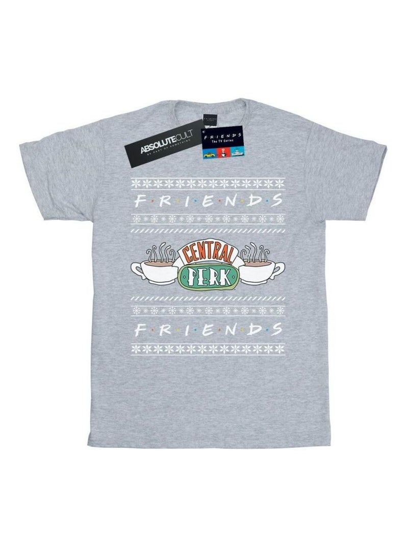 Friends - T-shirt CENTRAL PERK Gris chiné - Kiabi