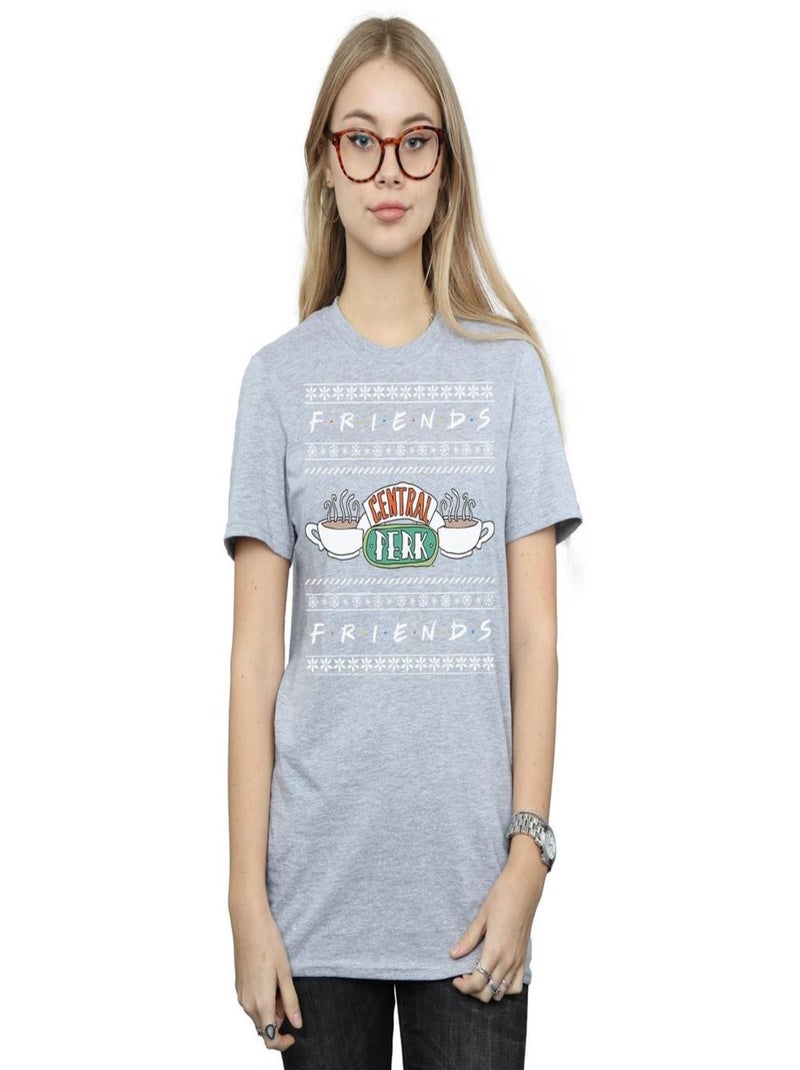 Friends - T-shirt CENTRAL PERK Gris chiné - Kiabi
