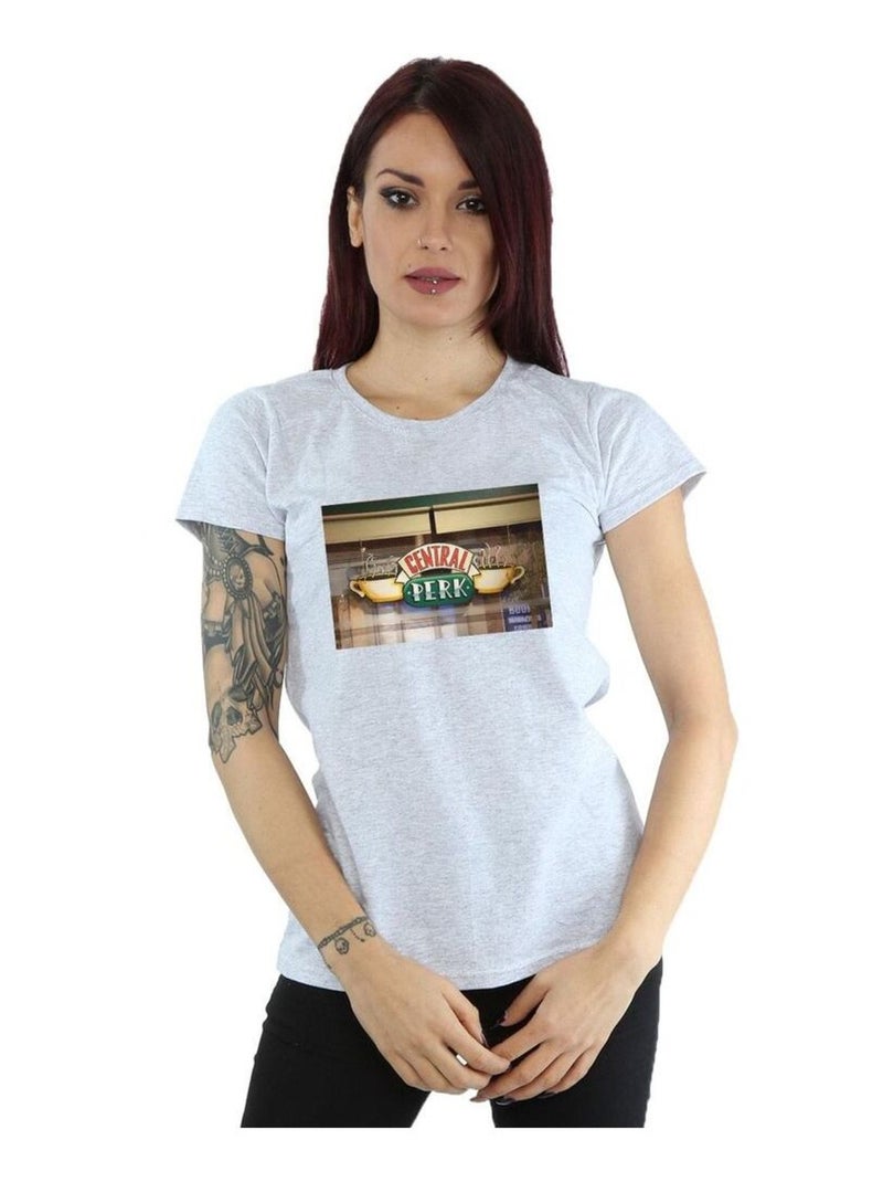 Friends - T-shirt CENTRAL PERK Gris chiné - Kiabi