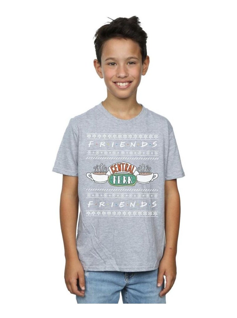 Friends - T-shirt CENTRAL PERK Gris chiné - Kiabi
