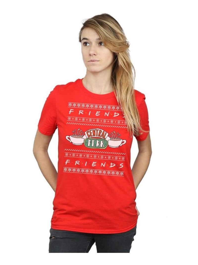 Friends - T-shirt CENTRAL PERK Rouge - Kiabi