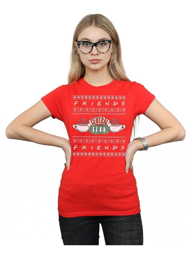 Friends - T-shirt CENTRAL PERK Rouge - Kiabi