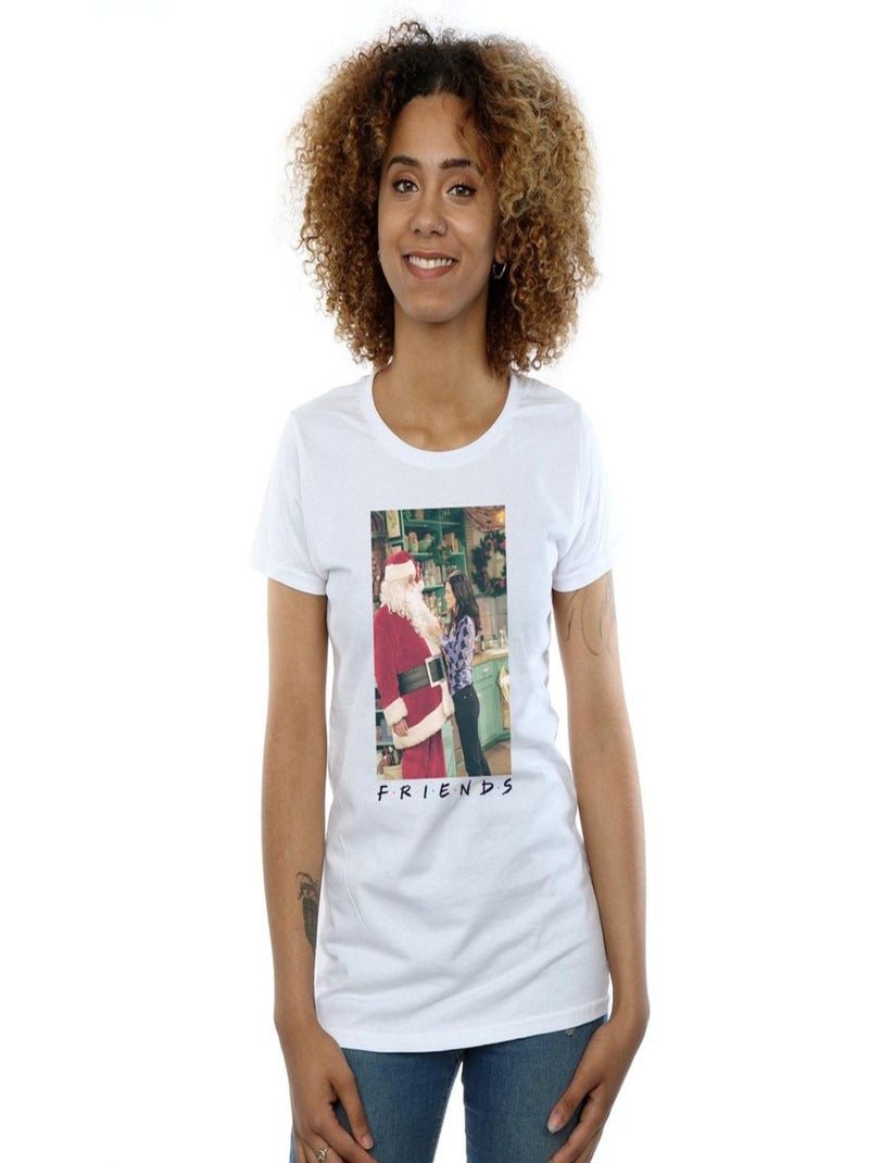 Friends - T-shirt CHANDLER CLAUS Blanc - Kiabi