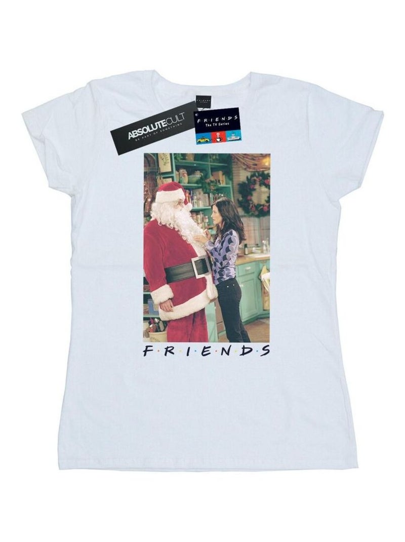 Friends - T-shirt CHANDLER CLAUS Blanc - Kiabi