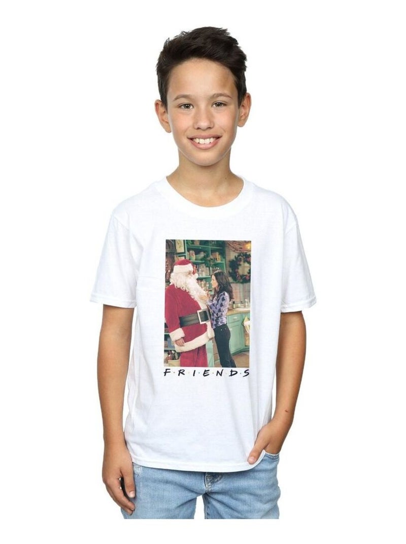 Friends - T-shirt CHANDLER CLAUS Blanc - Kiabi