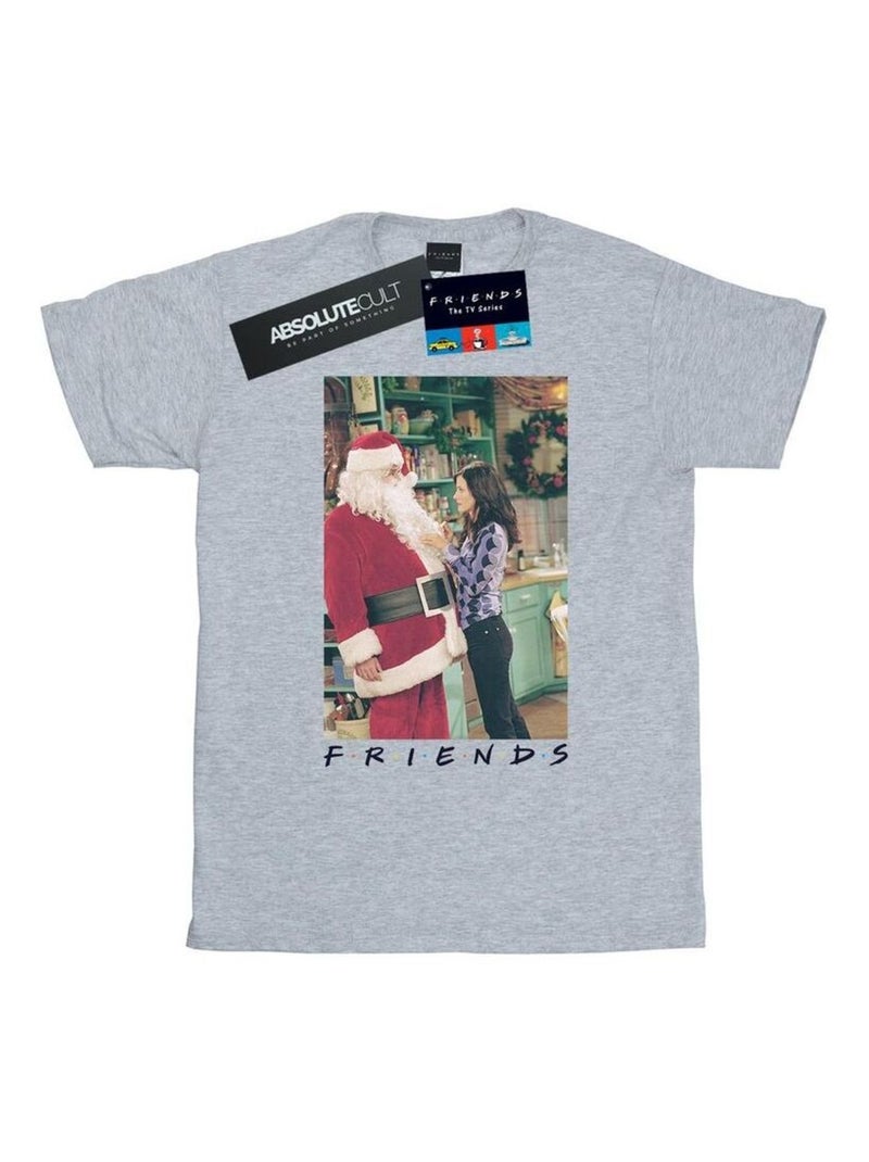 Friends - T-shirt CHANDLER CLAUS Gris chiné - Kiabi