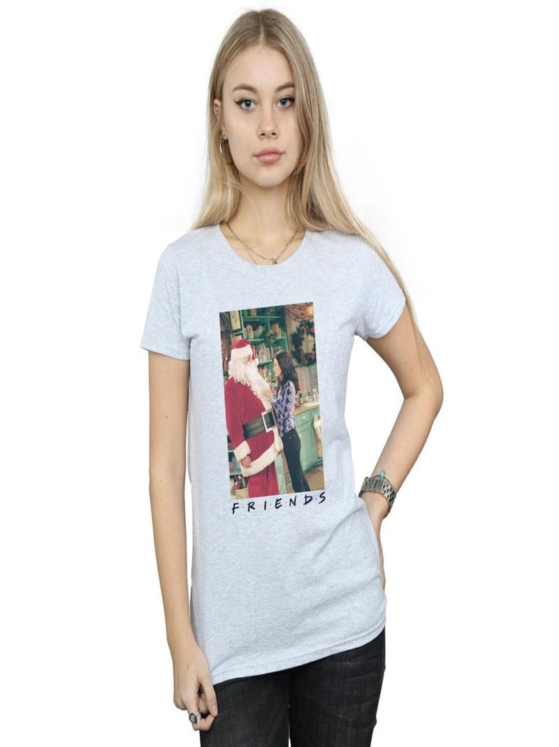Friends - T-shirt CHANDLER CLAUS Gris chiné - Kiabi