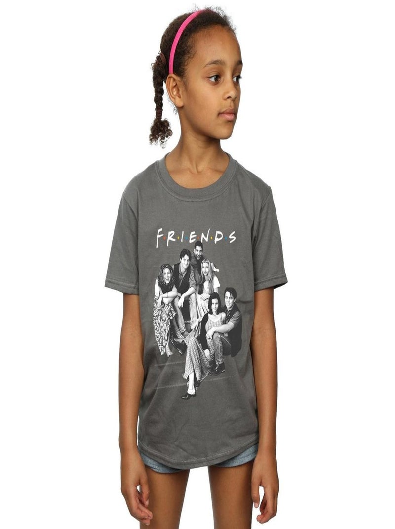 Friends - T-shirt Gris Noir - Kiabi