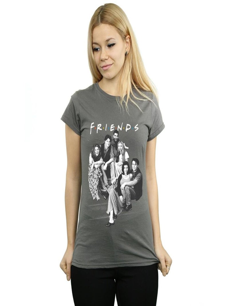 Friends - T-shirt Gris Noir - Kiabi
